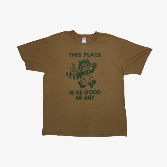 (XL) This Place Raccoon Brown Vintage Tee